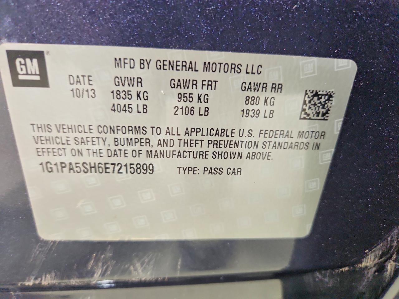 2014 Chevrolet Cruze Ls - zdjęcie 12