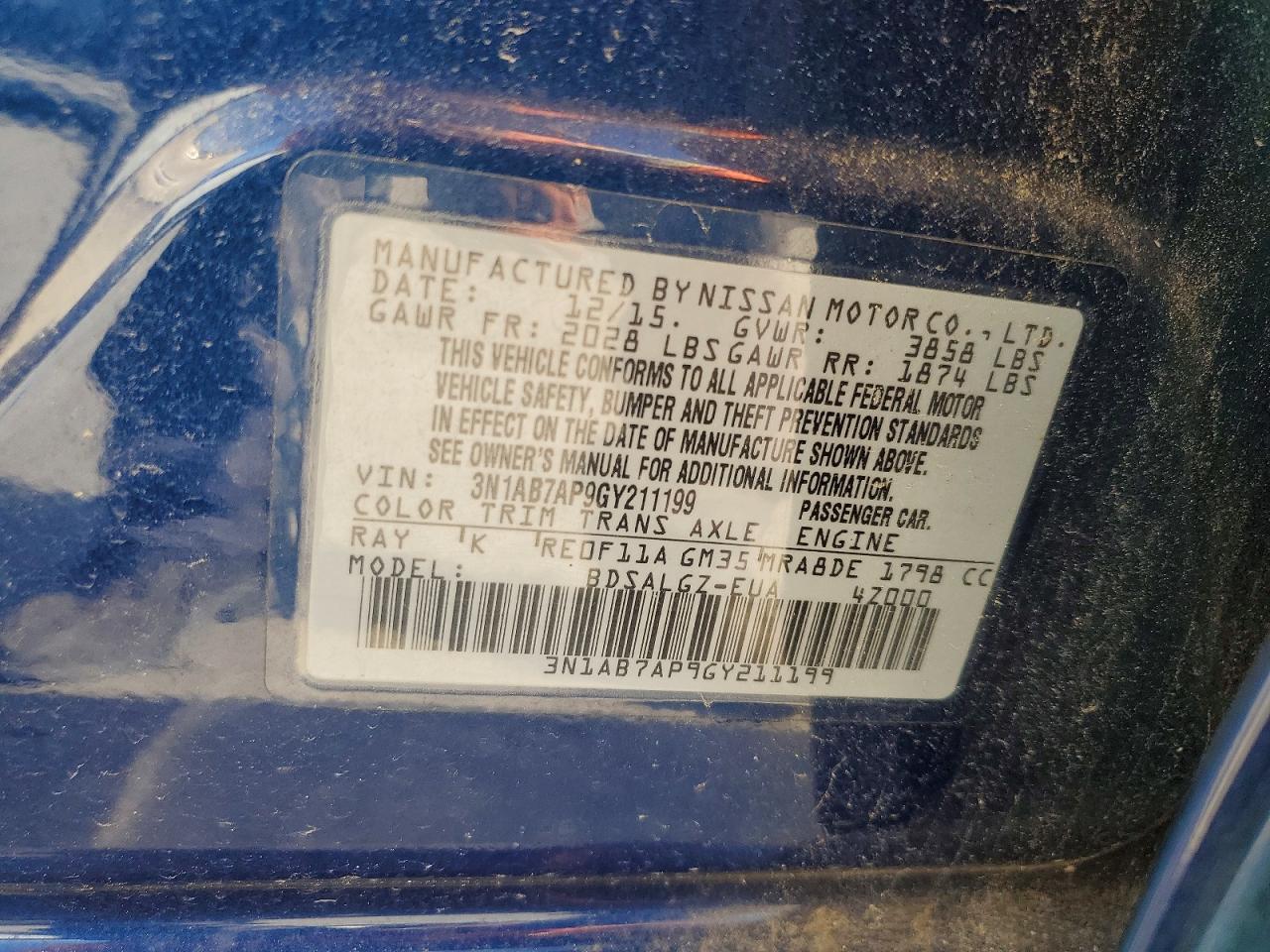 2016 Nissan Sentra Sl - zdjęcie 12