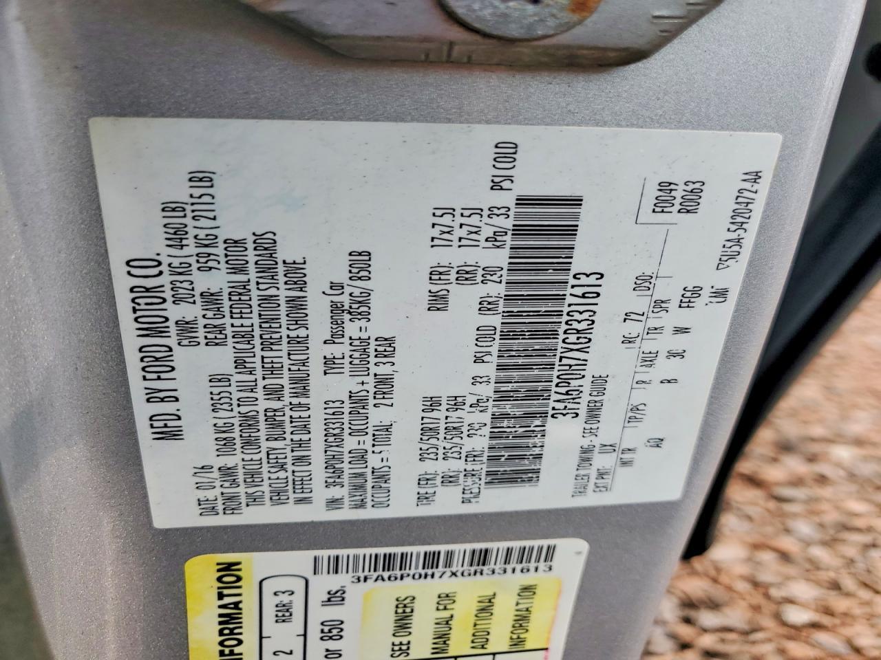 2016 Ford Fusion Se - zdjęcie 12