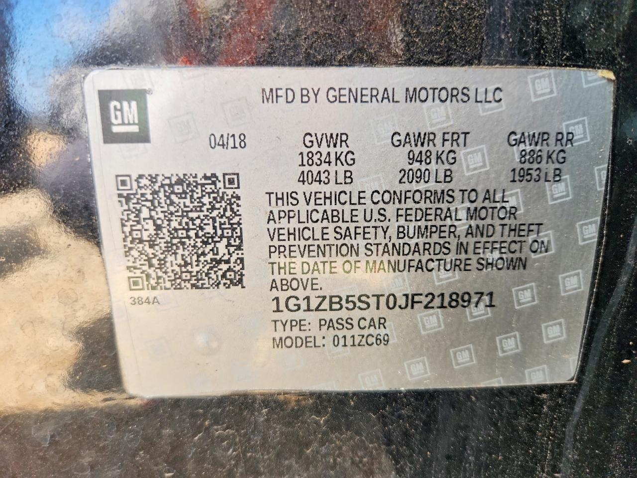 2018 Chevrolet Malibu Ls - zdjęcie 13