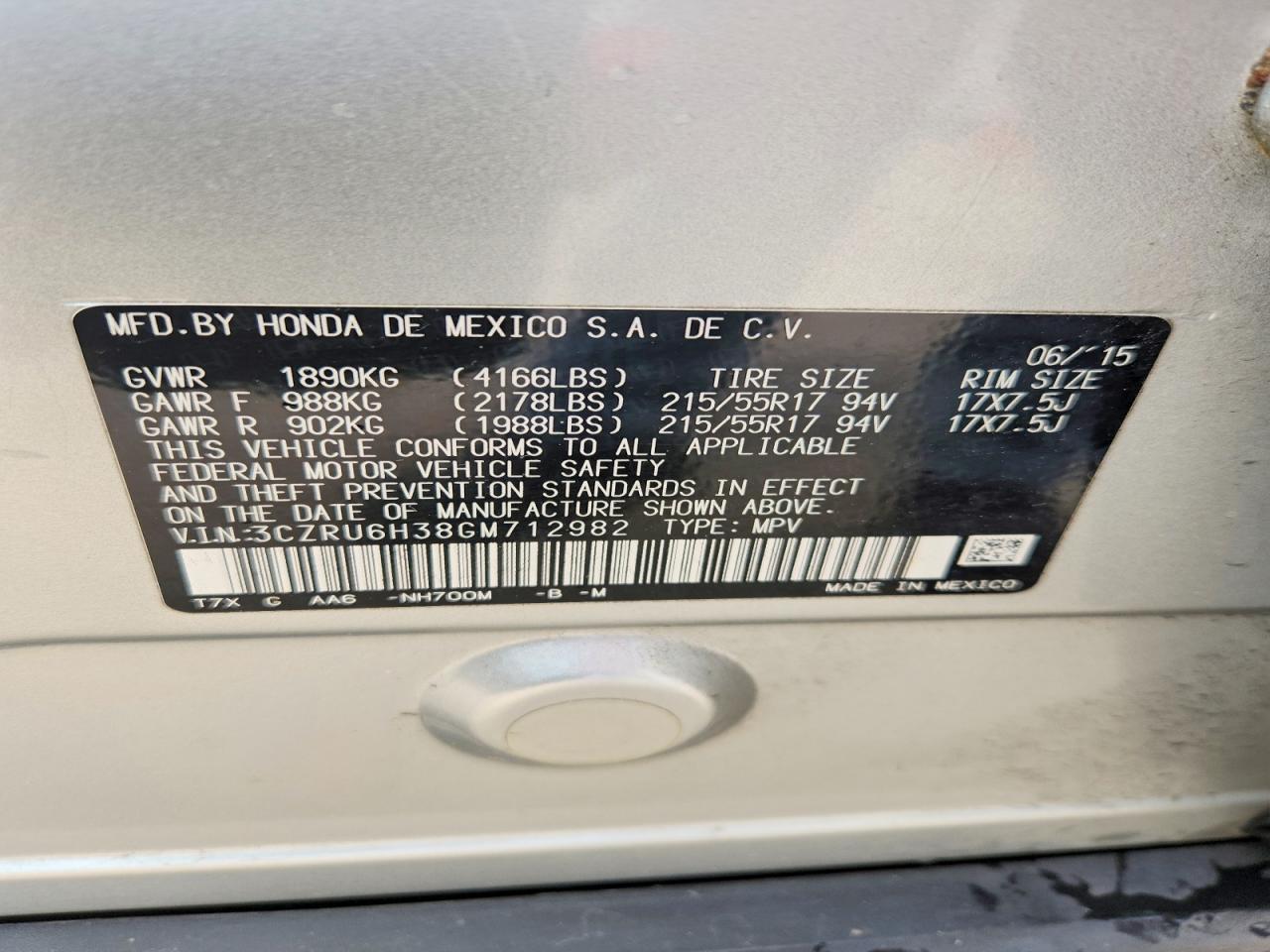 2016 Honda Hr-V Lx - zdjęcie 13