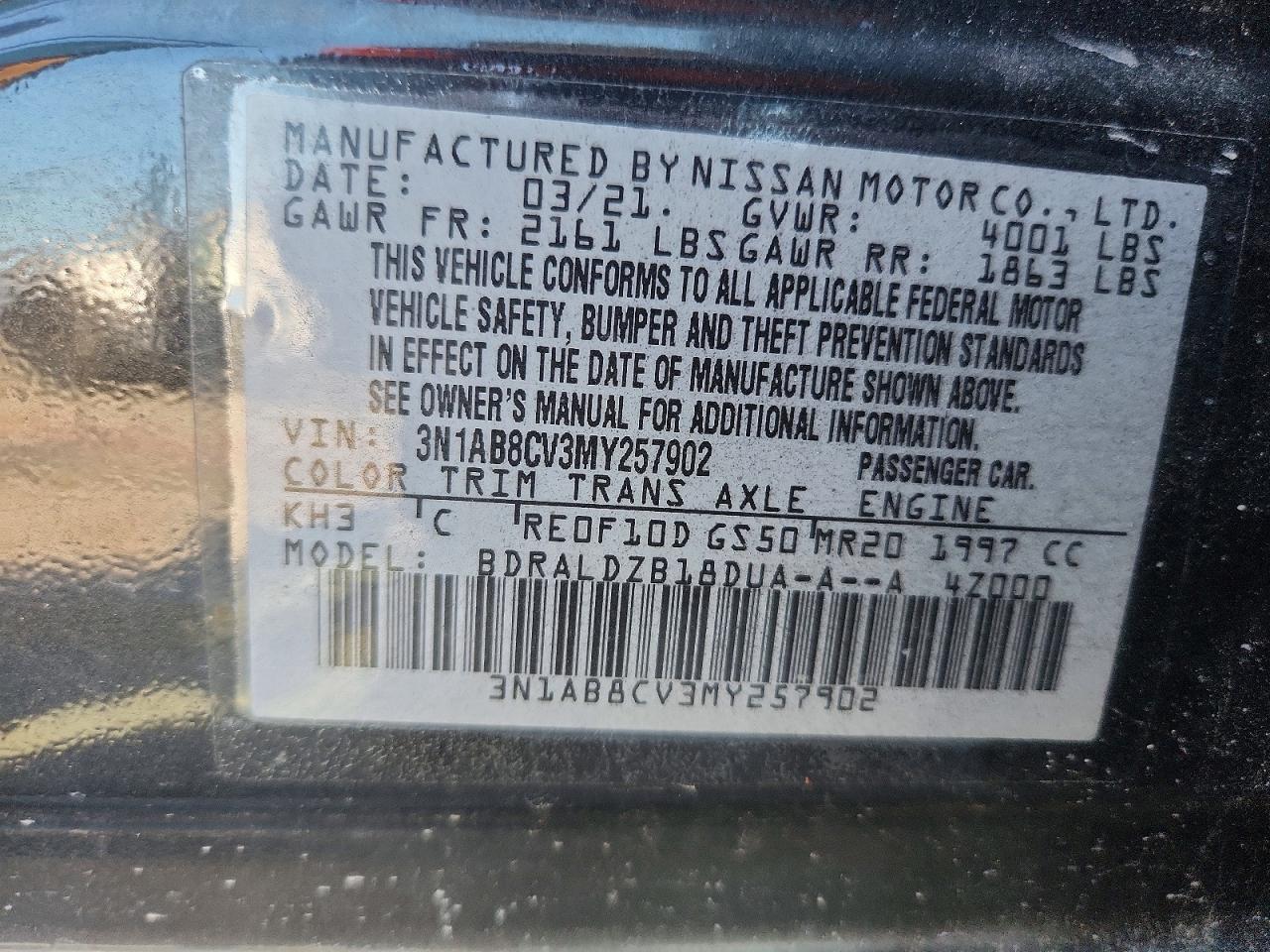 2021 Nissan Sentra Sv - zdjęcie 13