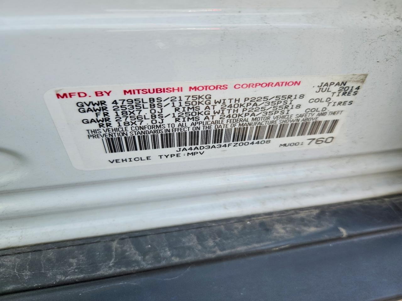 2015 Mitsubishi Outlander Se - zdjęcie 14