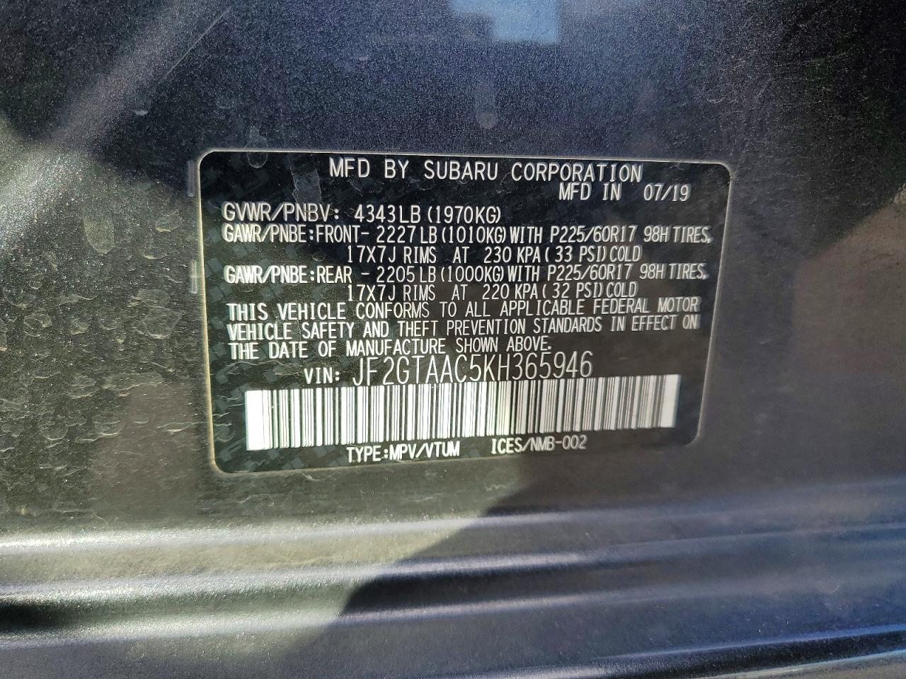 2019 Subaru Crosstrek - zdjęcie 13