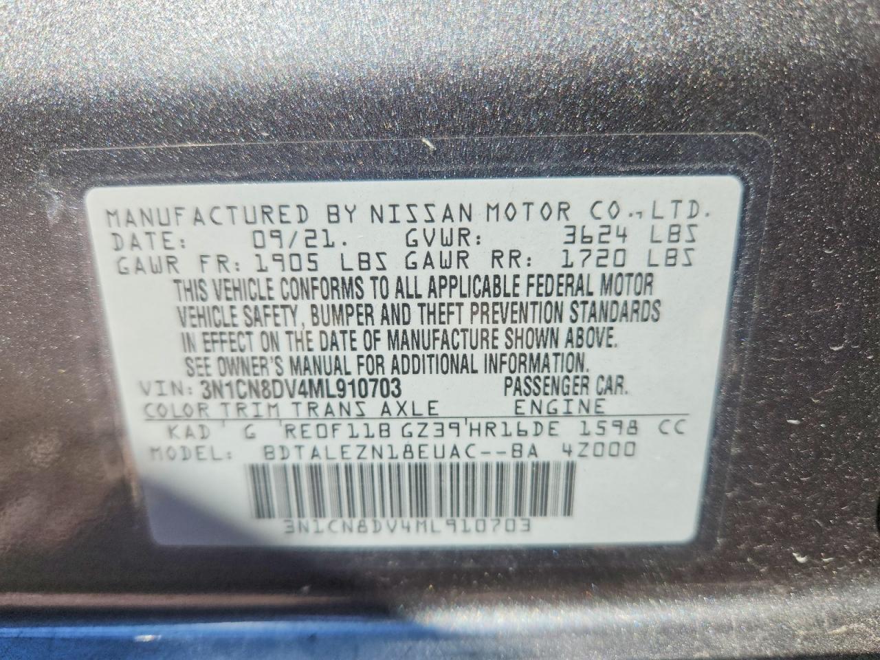 2021 Nissan Versa S - zdjęcie 13