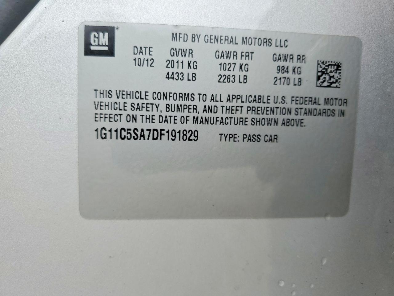 2013 Chevrolet Malibu 1Lt - zdjęcie 12
