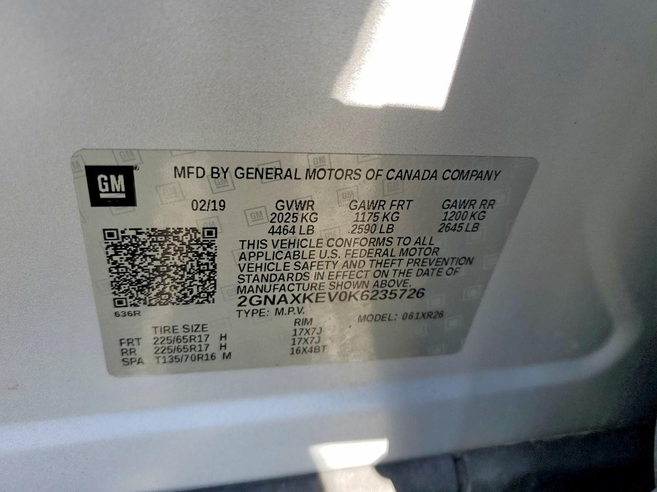 2019 Chevrolet Equinox Lt - zdjęcie 12