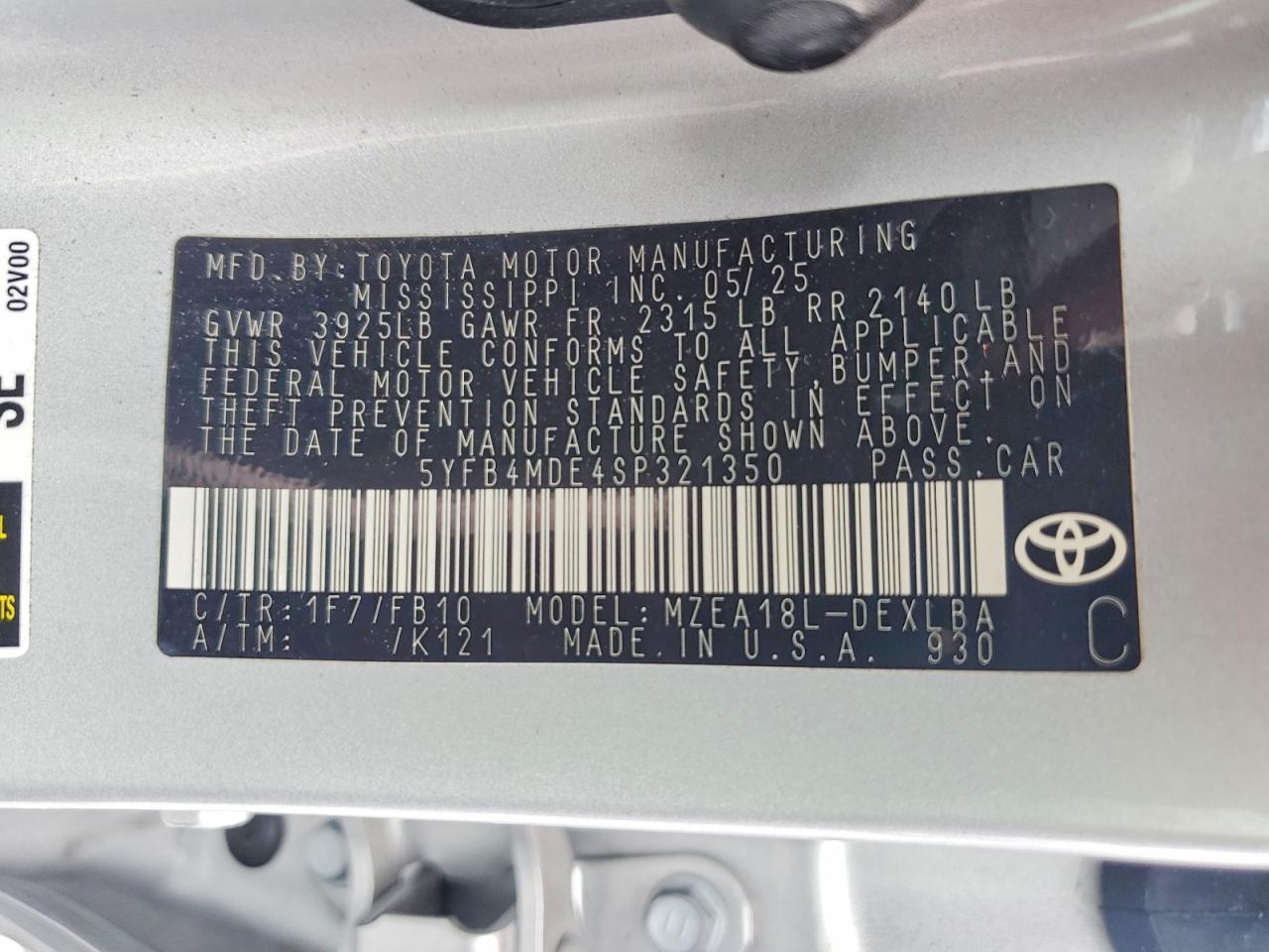 2025 Toyota Corolla Le - zdjęcie 13