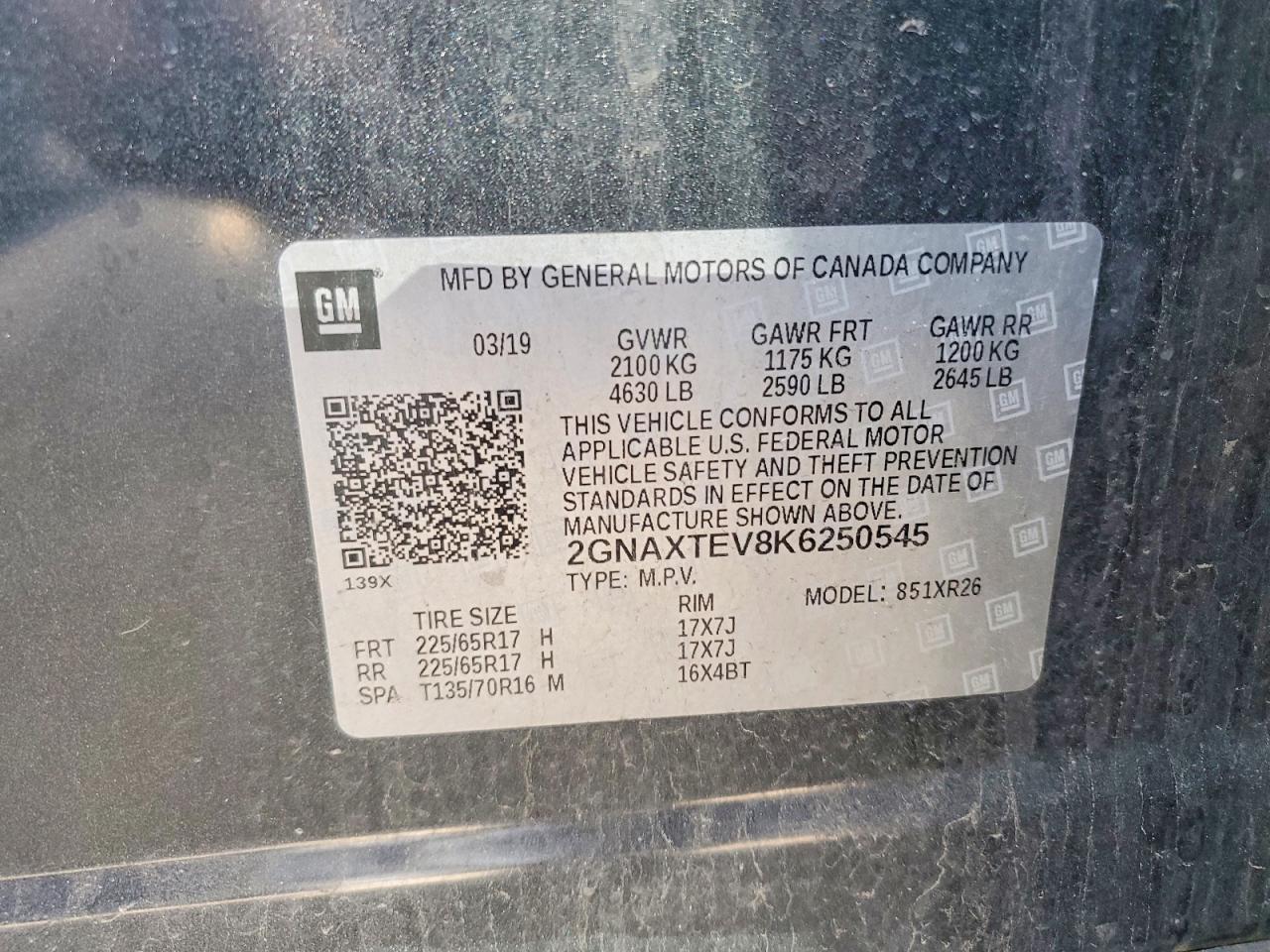 2019 Chevrolet Equinox Lt - zdjęcie 13