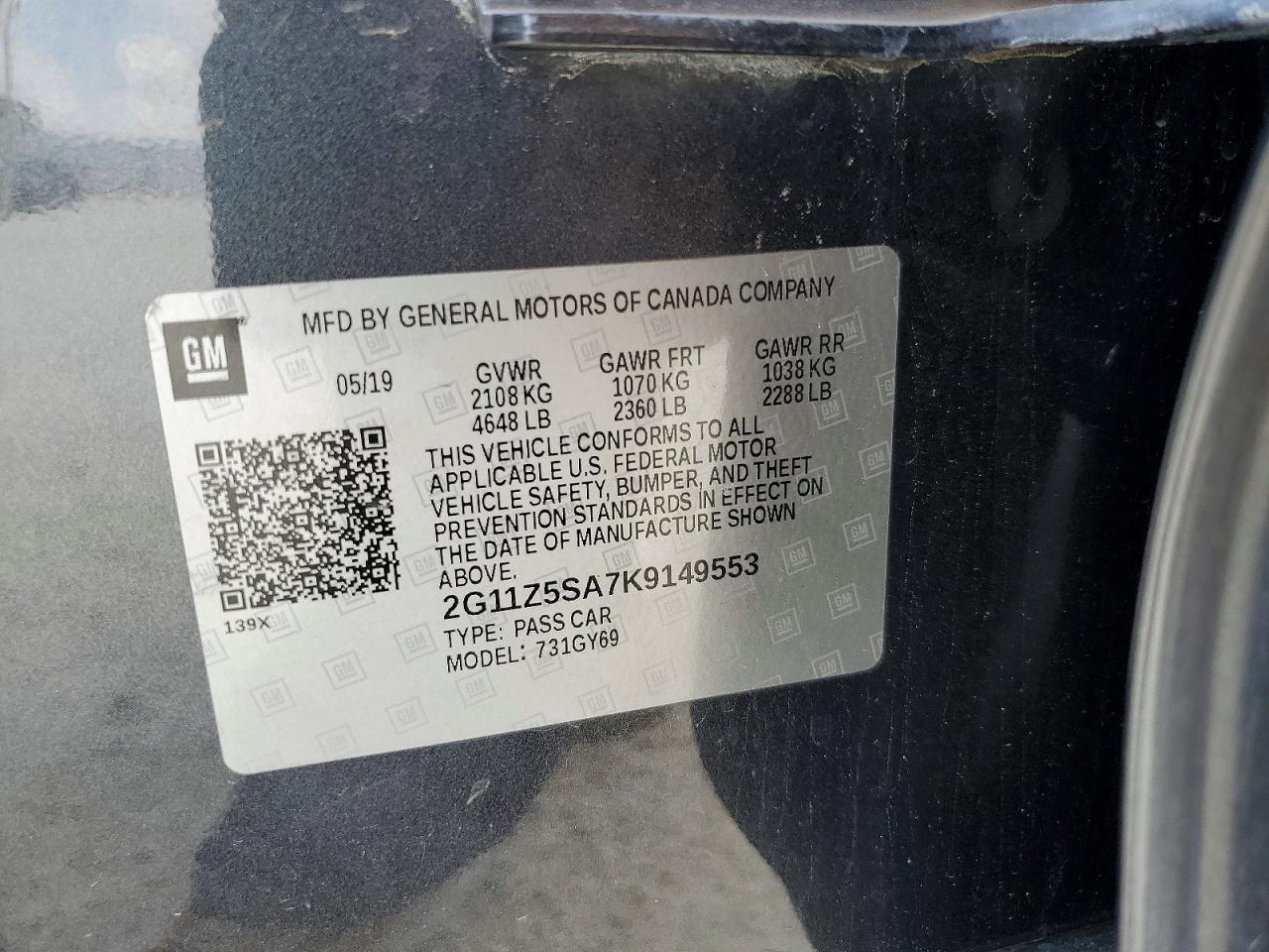 2019 Chevrolet Impala Lt - zdjęcie 12