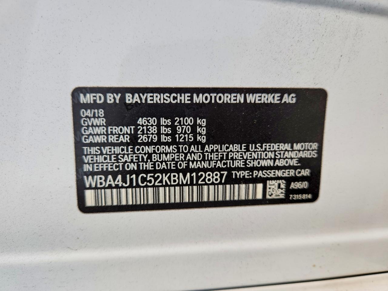 2019 BMW 430I Gran Coupe - zdjęcie 12