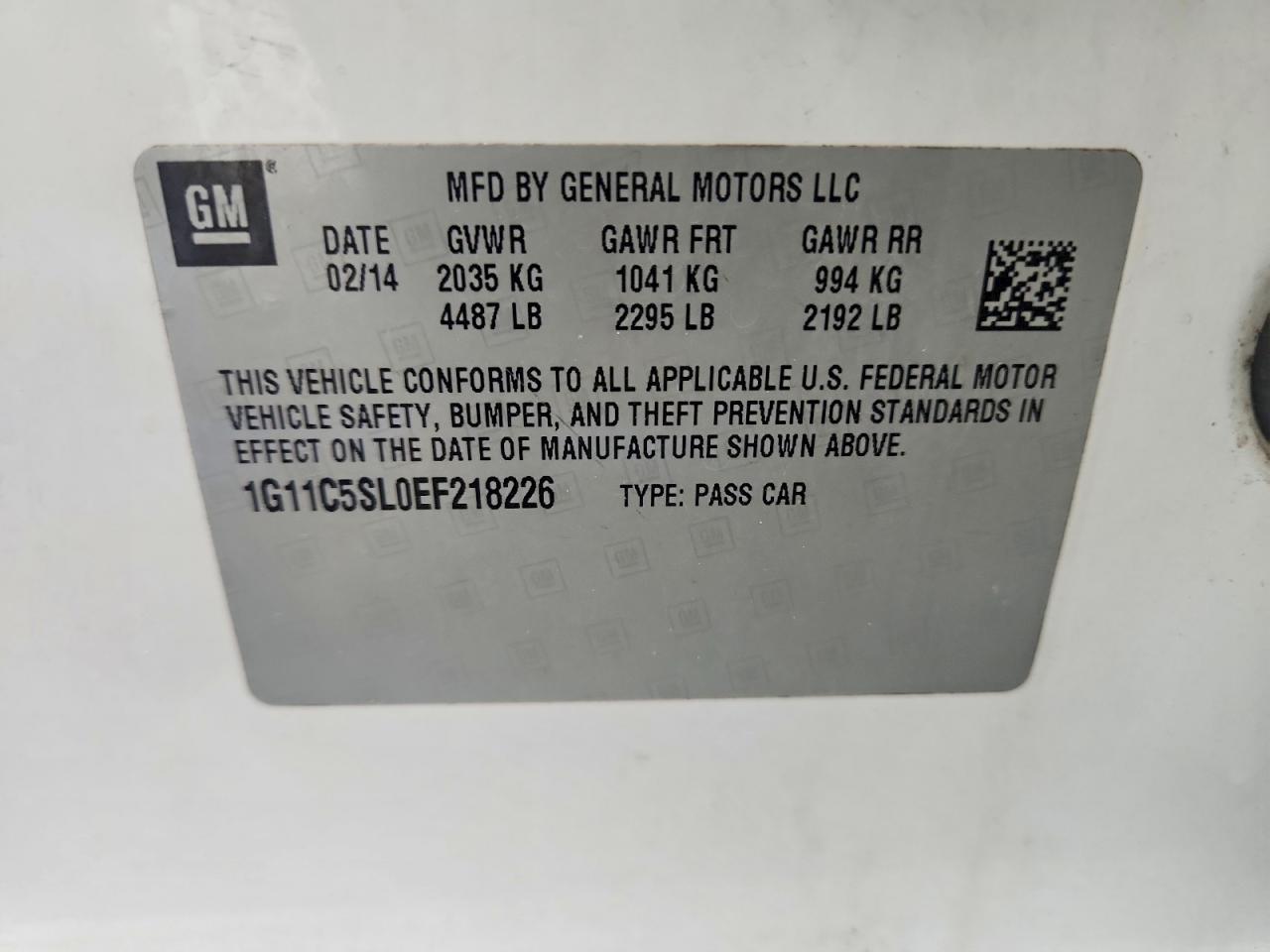 2014 Chevrolet Malibu 1Lt - zdjęcie 12