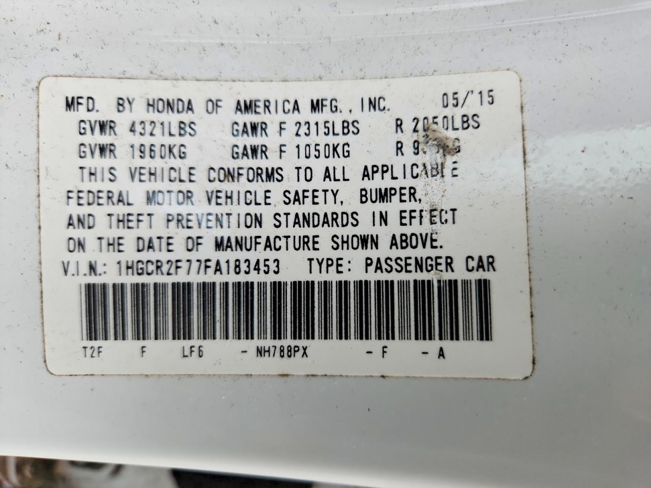 2015 Honda Accord Ex - zdjęcie 13