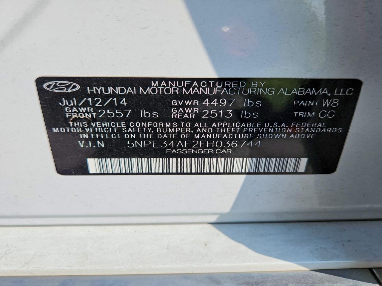 2015 Hyundai Sonata Limited - zdjęcie 12