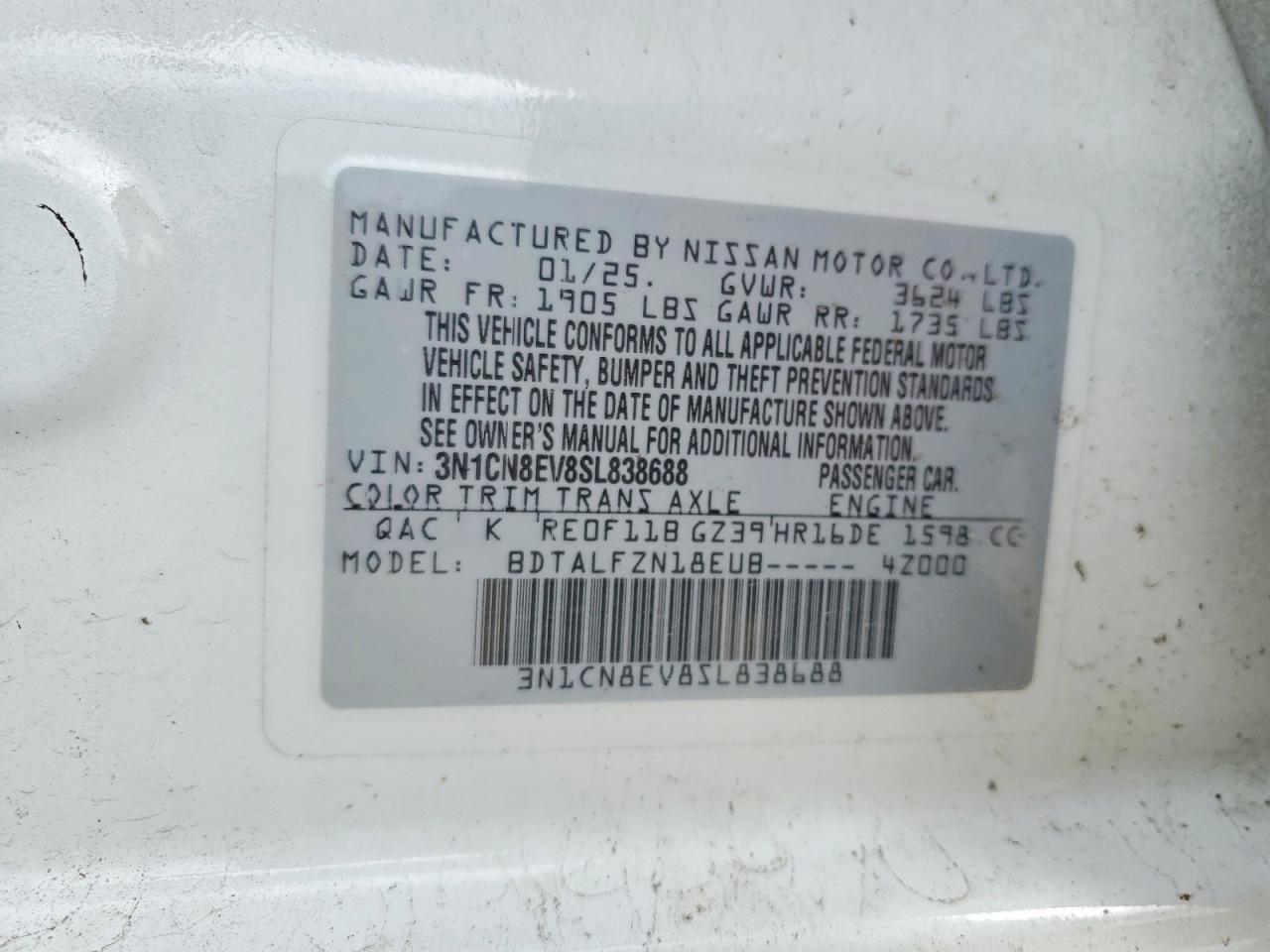2025 Nissan Versa Sv - zdjęcie 12