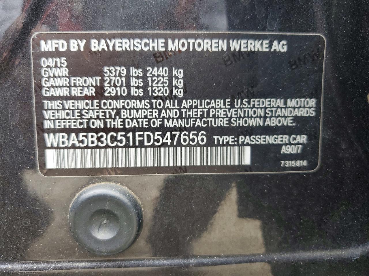 2015 BMW 535 Xi - zdjęcie 12