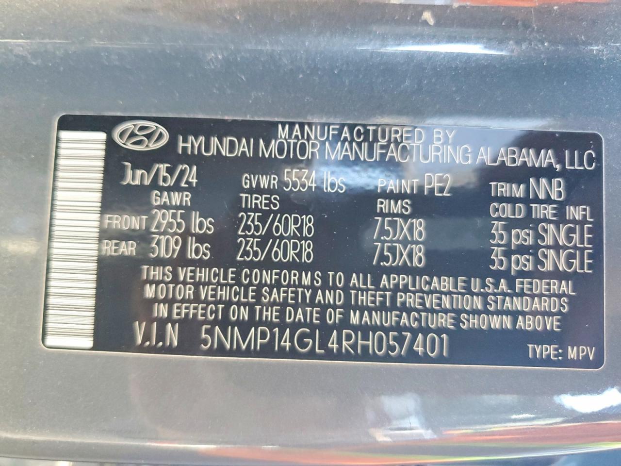2024 Hyundai Santa Fe Se - zdjęcie 14