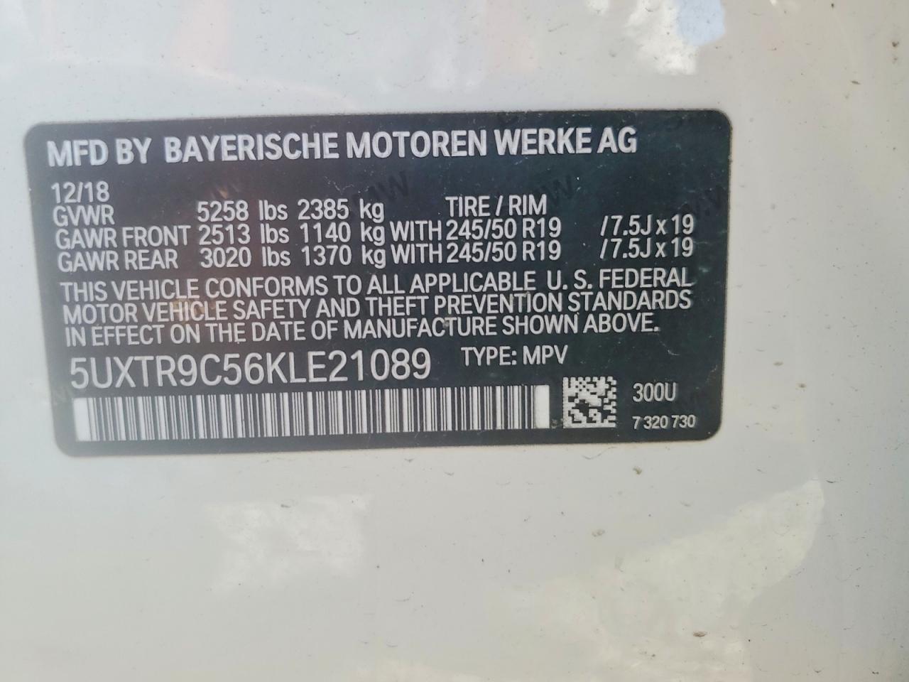 2019 BMW X3 xDrive30I - zdjęcie 13