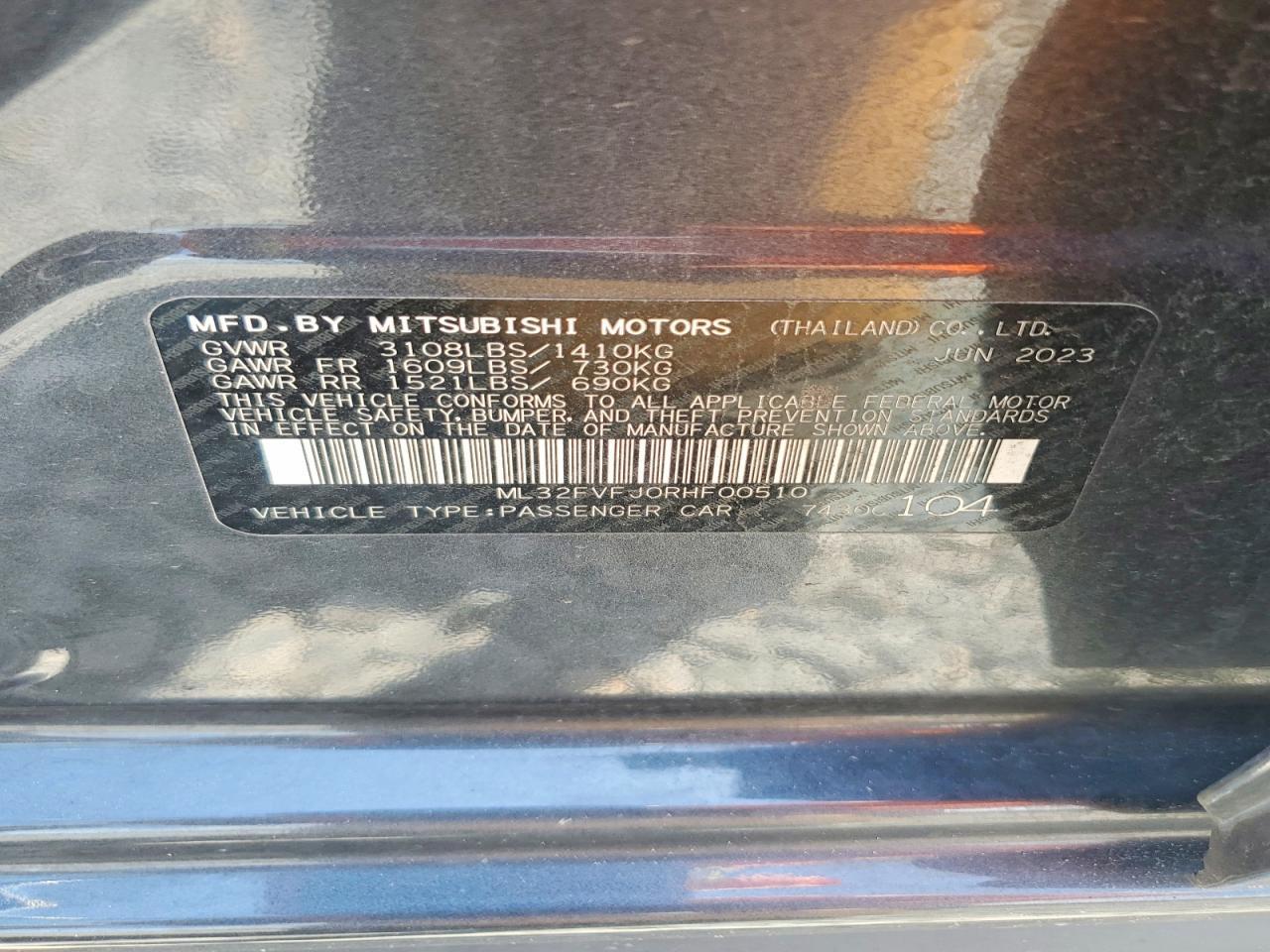 2024 Mitsubishi Mirage G4 Se - zdjęcie 12