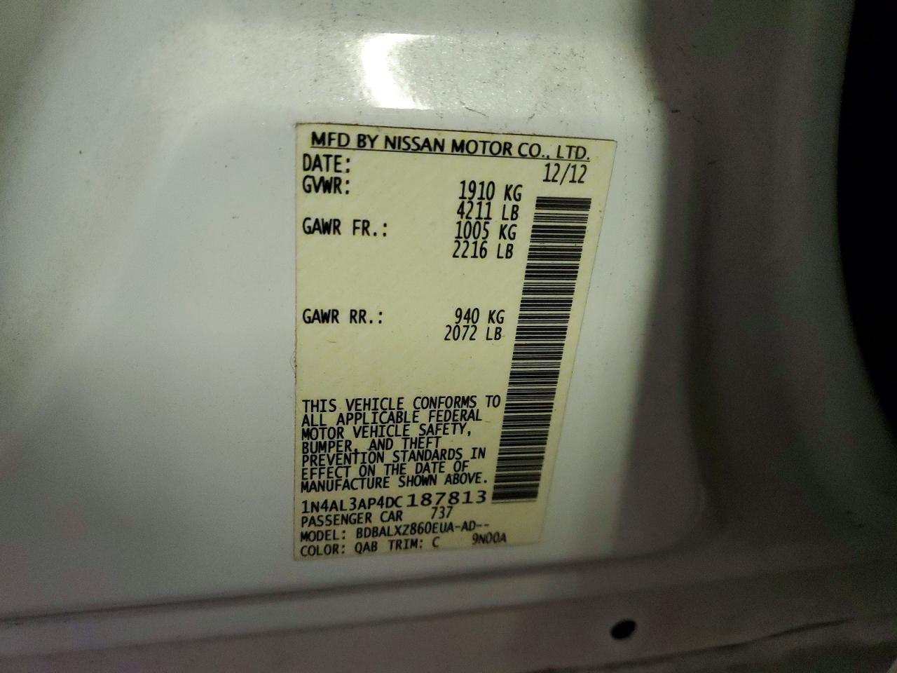 2013 Nissan Altima 2.5 - zdjęcie 12