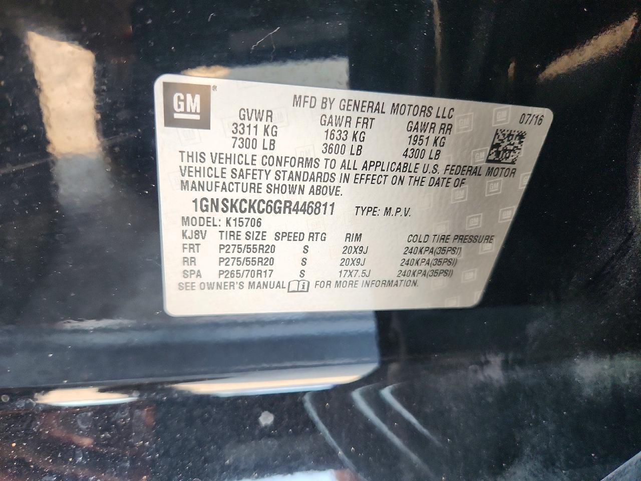 2016 Chevrolet Tahoe K1500 Ltz - zdjęcie 13