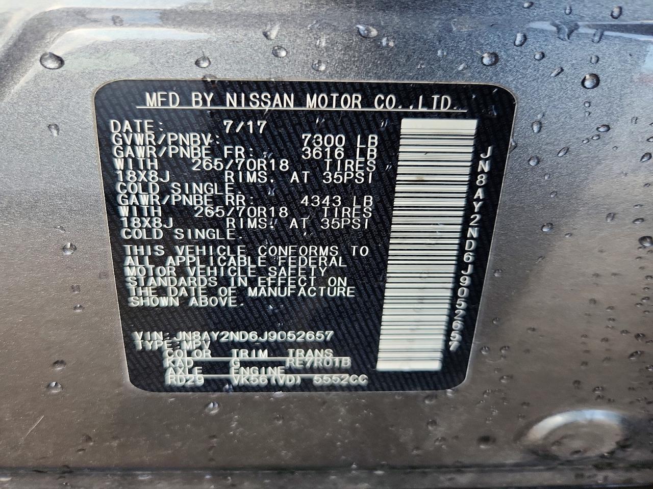 2018 Nissan Armada Sv - zdjęcie 13