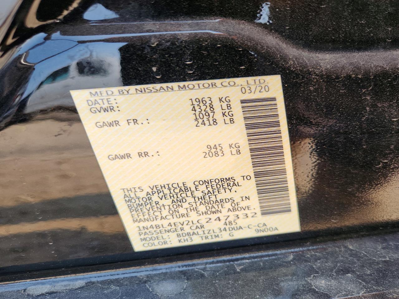 2020 Nissan Altima Sl - zdjęcie 12