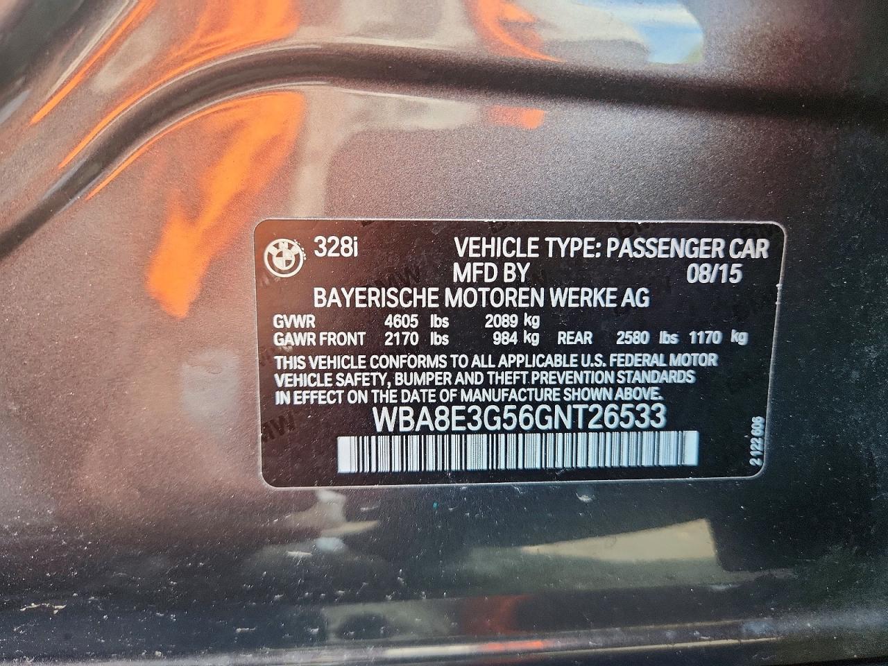 2016 BMW Seria 3 328i - zdjęcie 12