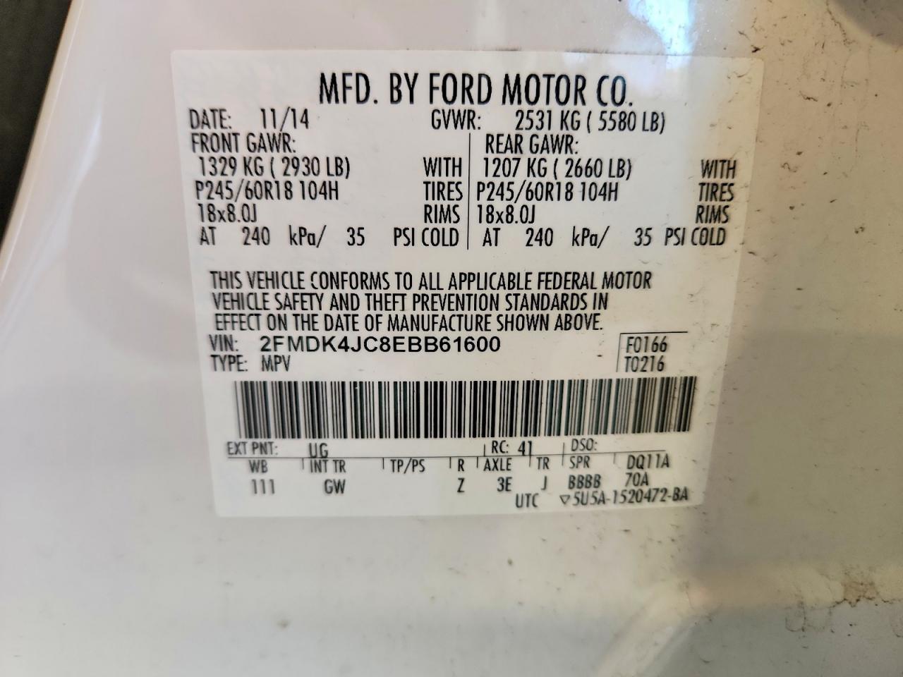 2014 Ford Edge Sel - zdjęcie 13