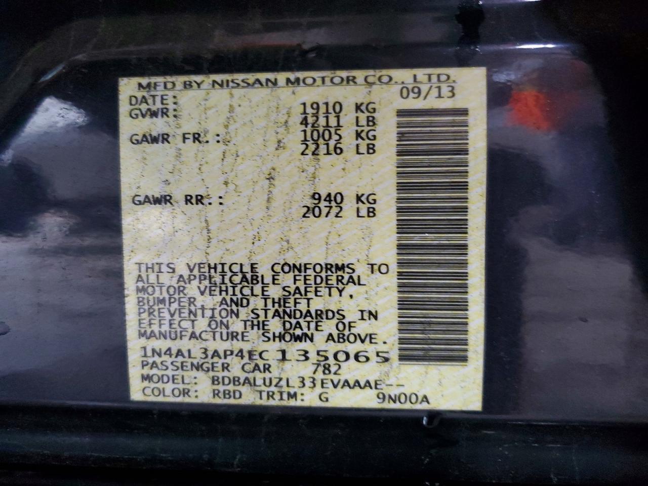 2014 Nissan Altima 2.5 Sv - zdjęcie 12