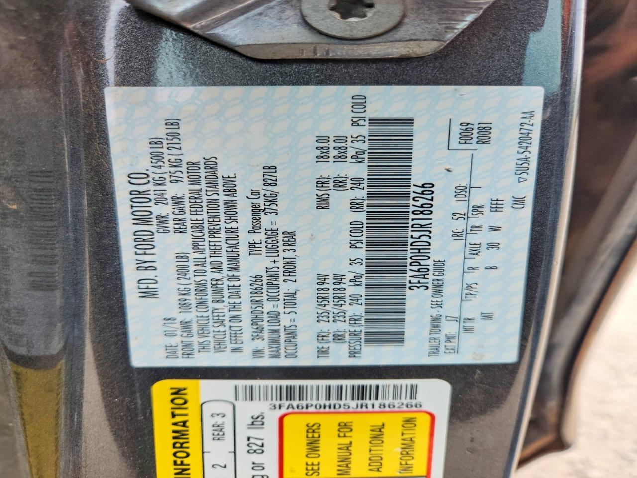 2018 Ford Fusion Se - zdjęcie 12