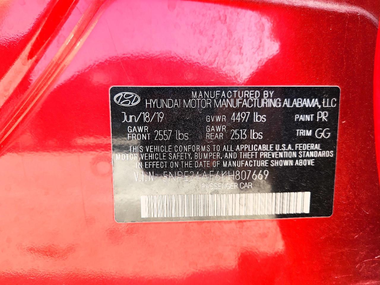 2019 Hyundai Sonata Se - zdjęcie 12