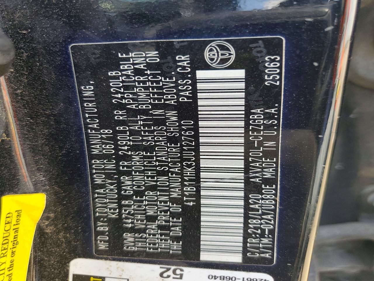 2018 Toyota Camry Xle - zdjęcie 12