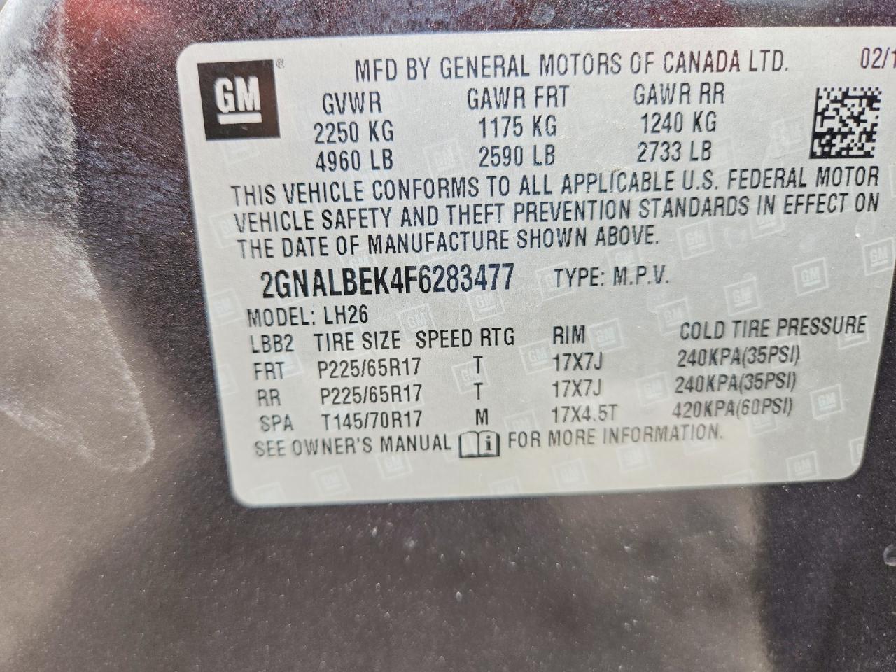 2015 Chevrolet Equinox Lt - zdjęcie 13