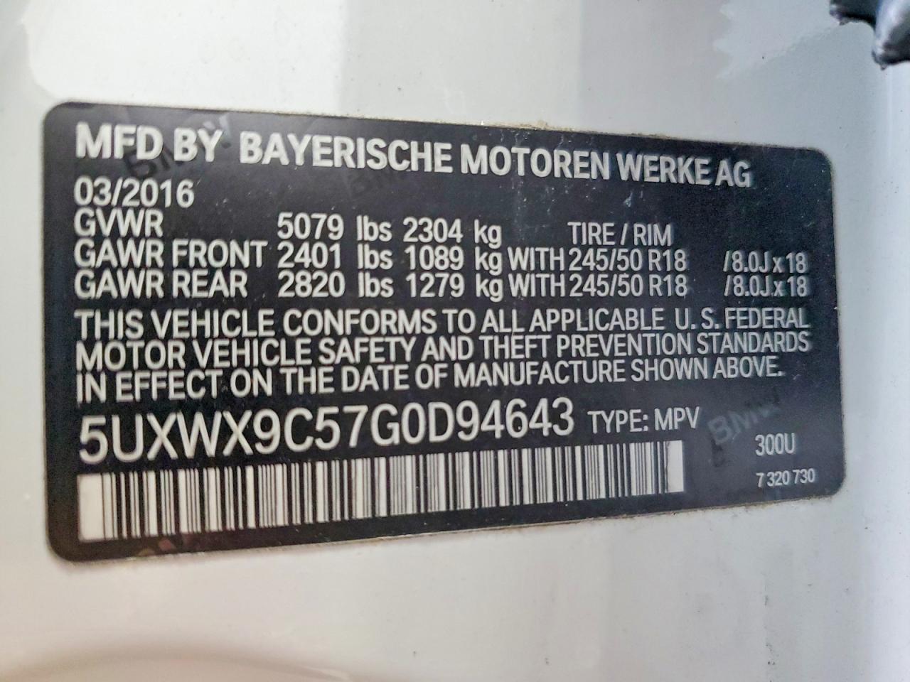2016 BMW X3 xDrive28I - zdjęcie 14