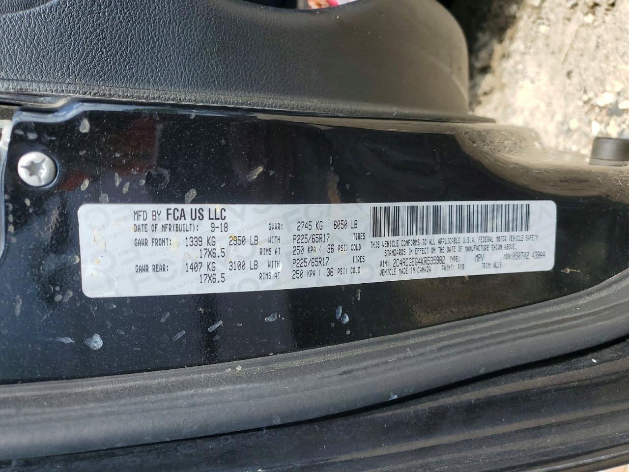2019 Dodge Grand Caravan Gt - zdjęcie 13