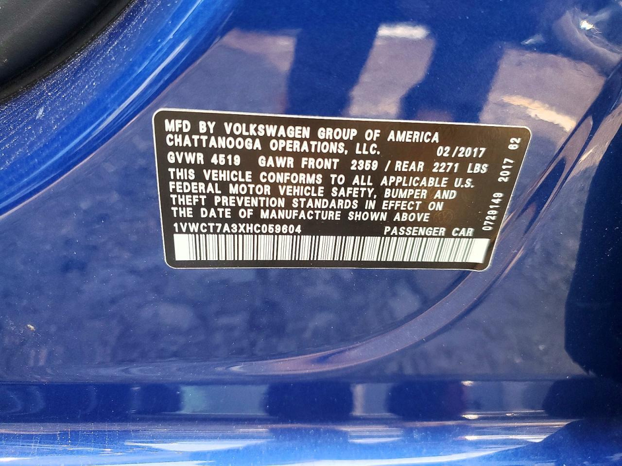 2017 Volkswagen Passat Sel Premium - zdjęcie 12