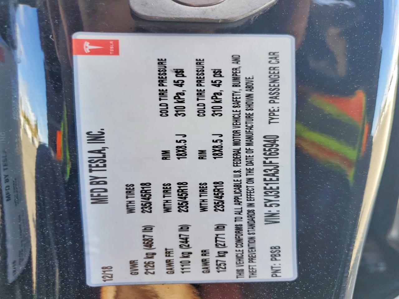 2018 Tesla Model 3 - zdjęcie 13