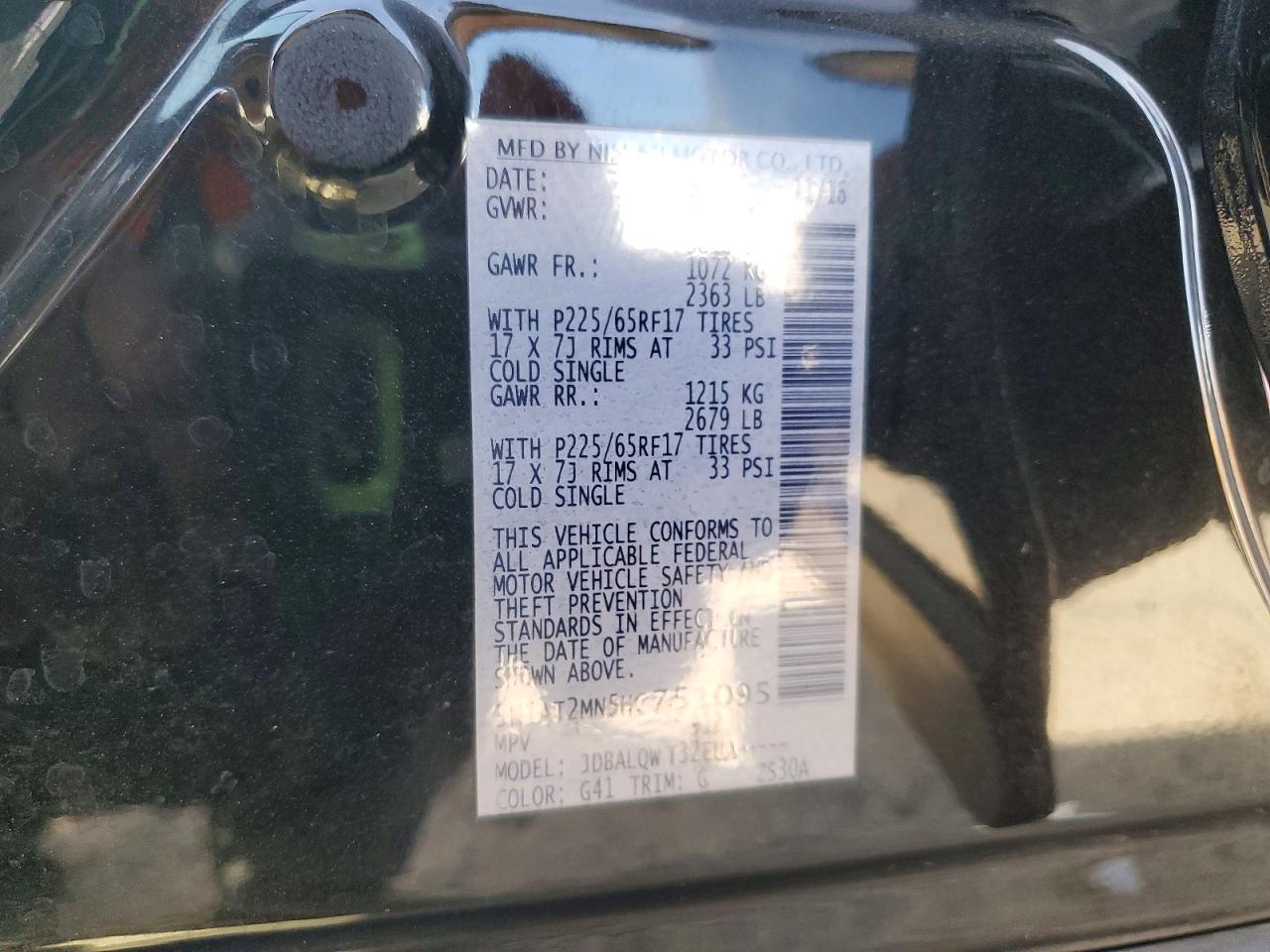 2017 Nissan Rogue Sv - zdjęcie 12