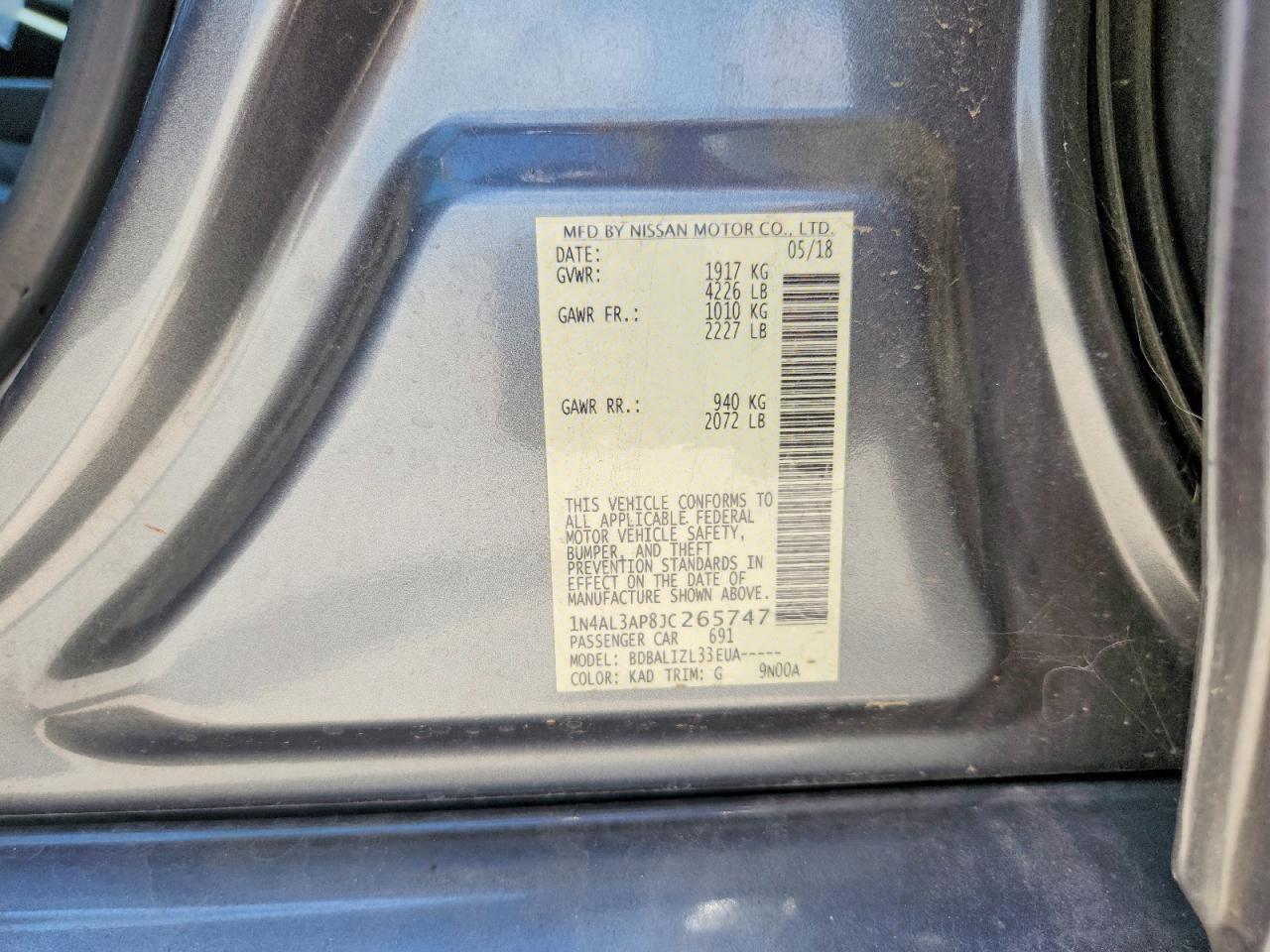 2018 Nissan Altima 2.5 Sv - zdjęcie 13