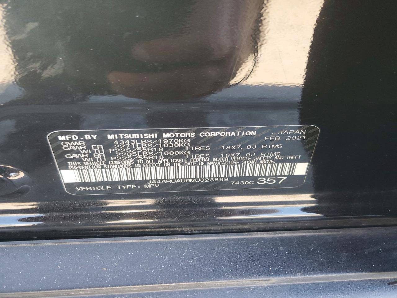 2021 Mitsubishi Outlander Sport Es - zdjęcie 13