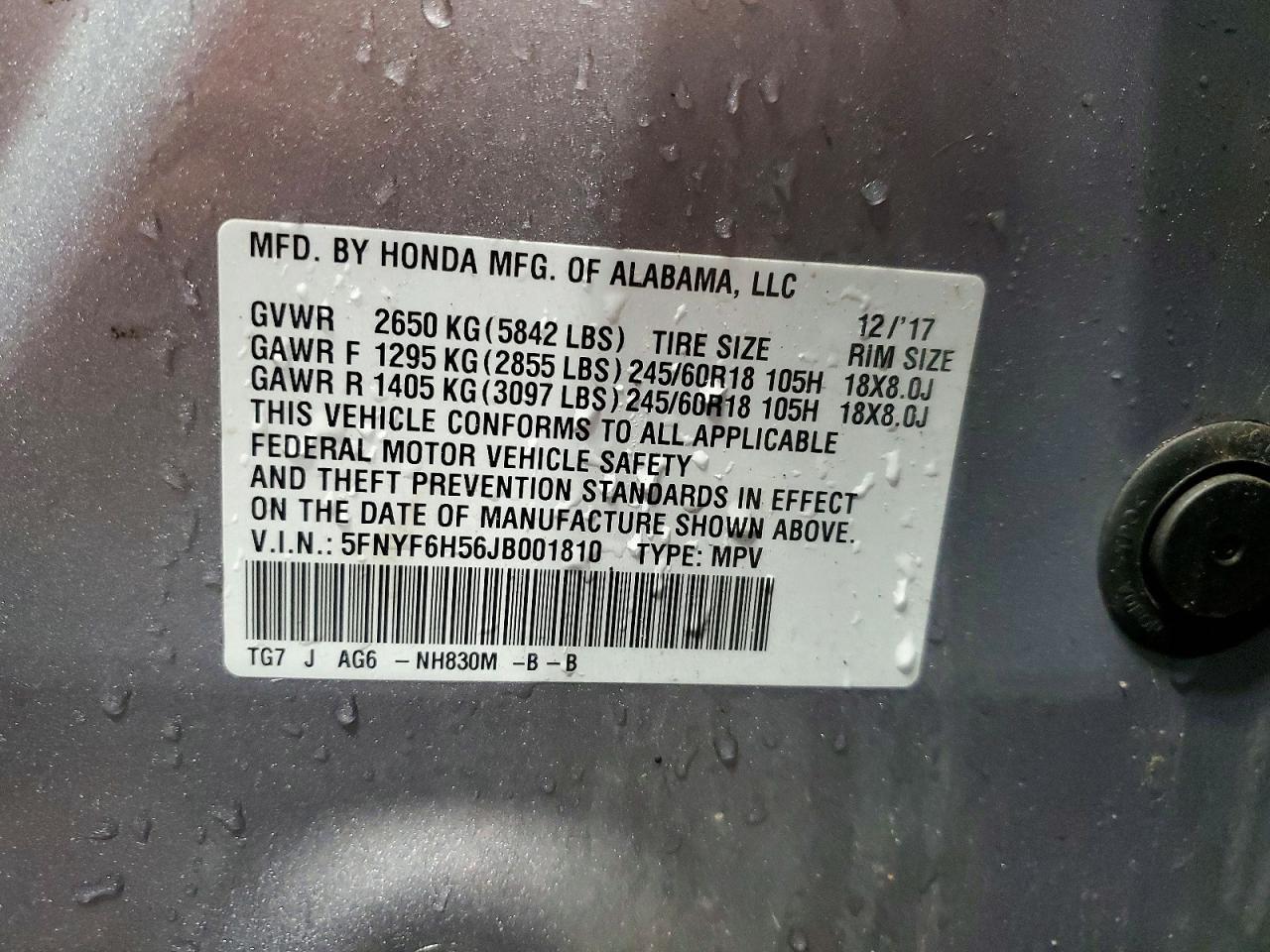 2018 Honda Pilot Exl - zdjęcie 12