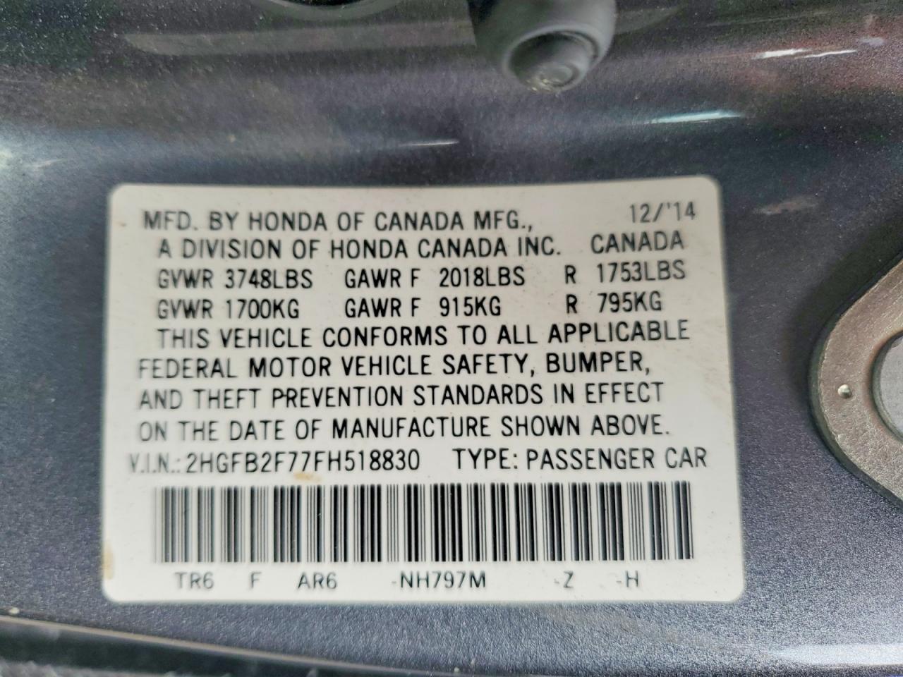 2015 Honda Civic Se - zdjęcie 12
