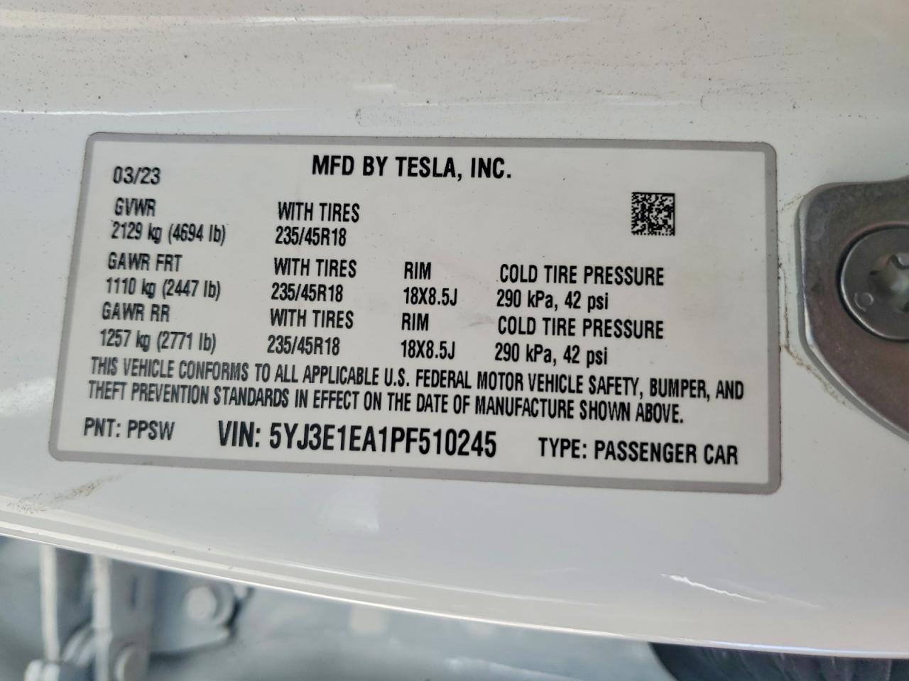 2023 Tesla Model 3 - zdjęcie 12