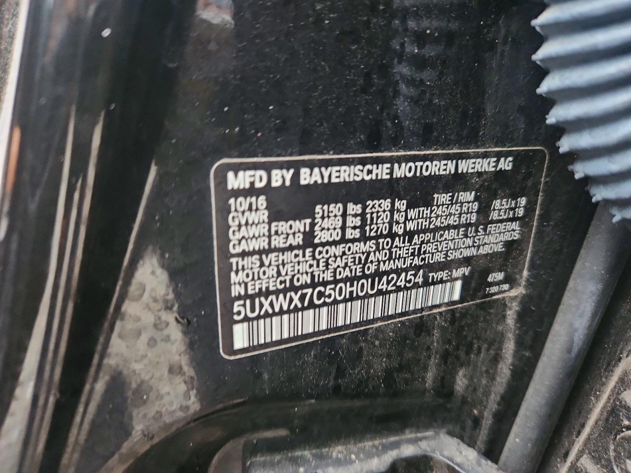 2017 BMW X3 xDrive35I - zdjęcie 12