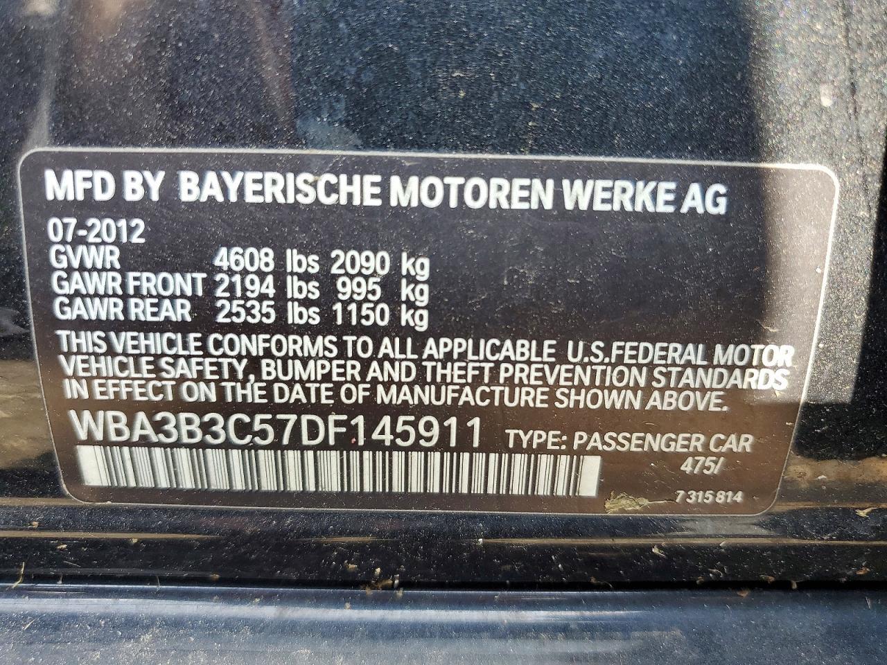 2013 BMW Seria 3 328i - zdjęcie 12