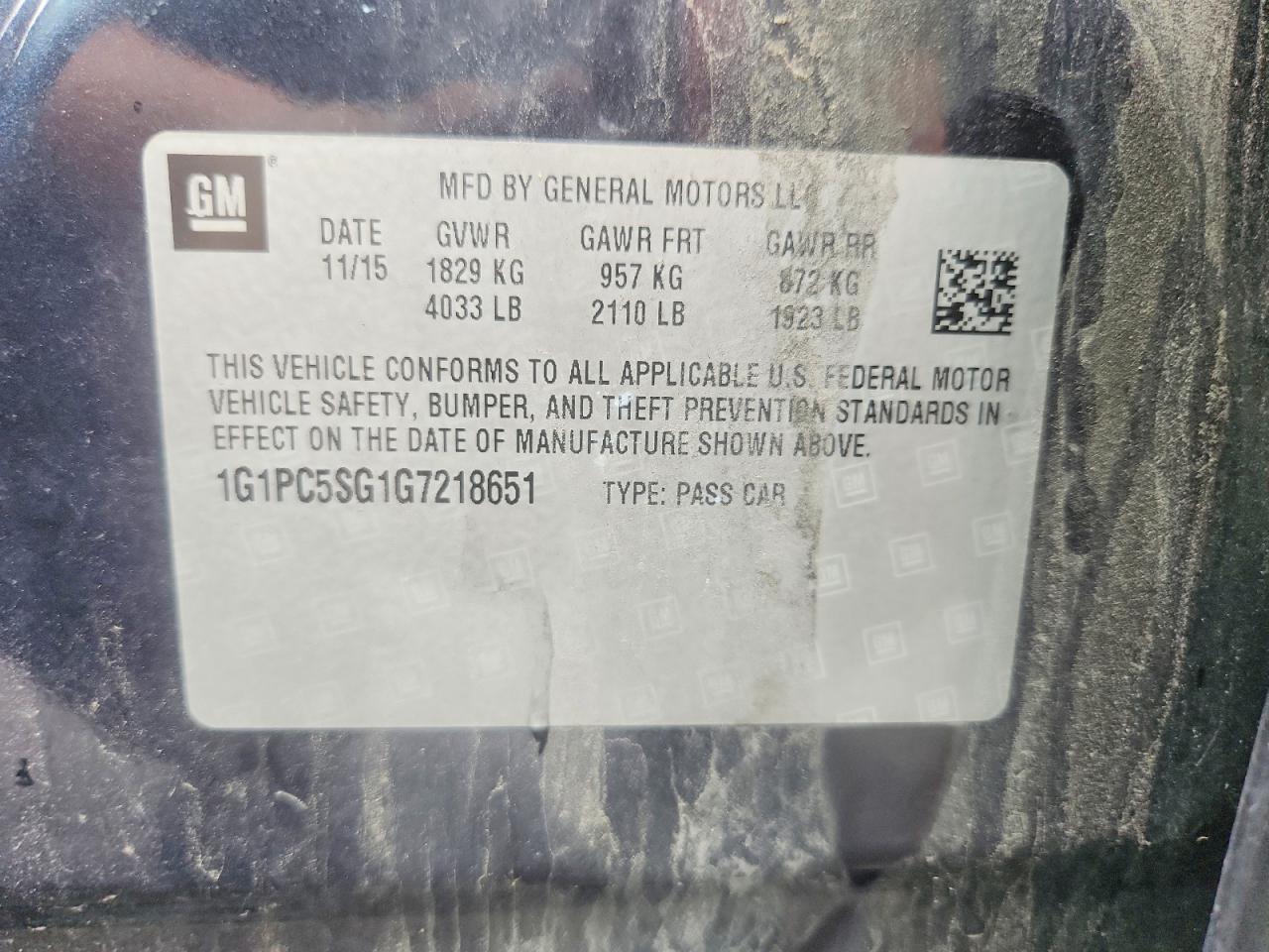2016 Chevrolet Cruze Limited Ls - zdjęcie 12