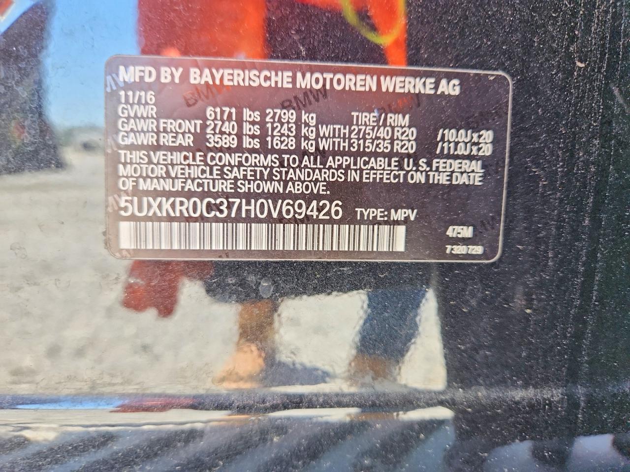 2017 BMW X5 xDrive35I - zdjęcie 13