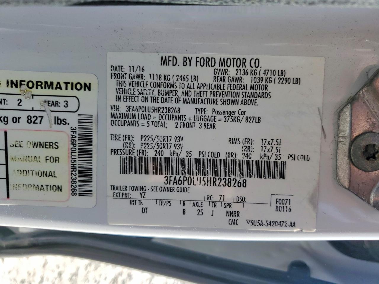 2017 Ford Fusion Se Hybrid - zdjęcie 12