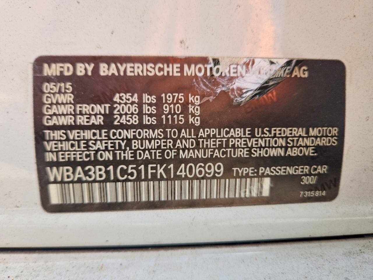 2015 BMW 320 I - zdjęcie 12